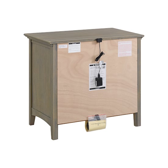 Whittier Wood McKenzie Glazed Cherry 4 Drawer Nightstand