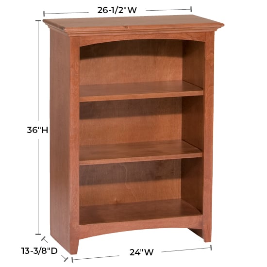 Whittier Wood McKenzie 24"W X 36"H Bookcase