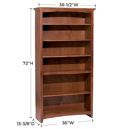 36&quot;W X 72&quot;H Bookcase