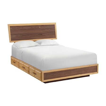 Queen Adjustable Headboard Storage Bed