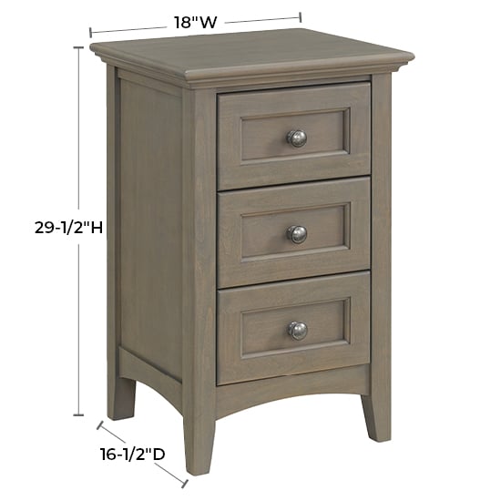 Whittier Wood   3-Drawer Nightstand