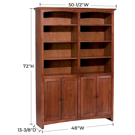 48&quot;W X 72&quot;H Bookcase W/Doors