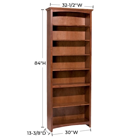 30&quot;W X 84&quot;H Bookcase