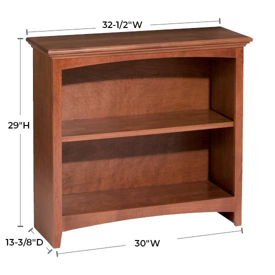Whittier Wood McKenzie 30"W X 29"H Bookcase