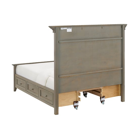 Whittier Wood McKenzie Glazed Cherry Queen Grand Storage Bed