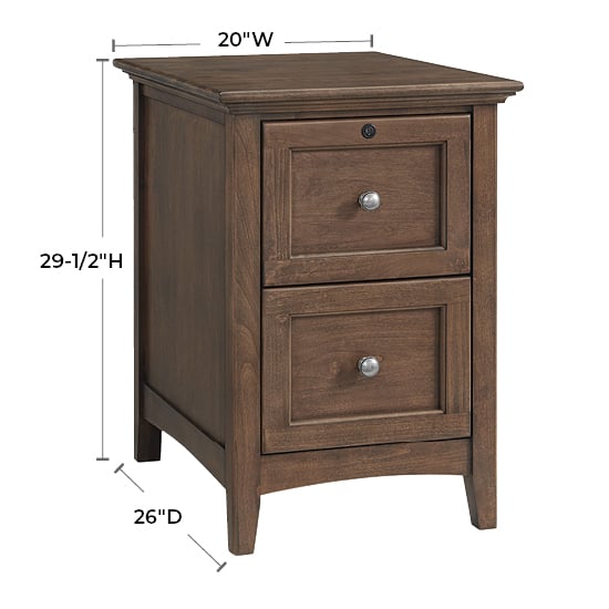 Whittier Wood McKenzie 2-Drawer File Cabinet