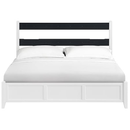 Customizable King Upholstered Panel Bed