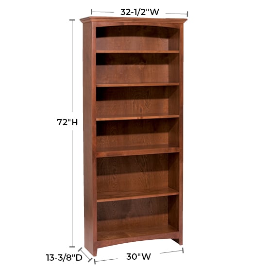 30"W X 72"H Bookcase