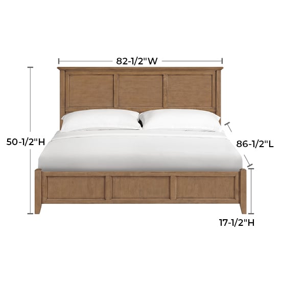 Whittier Wood McKenzie King Panel Bed
