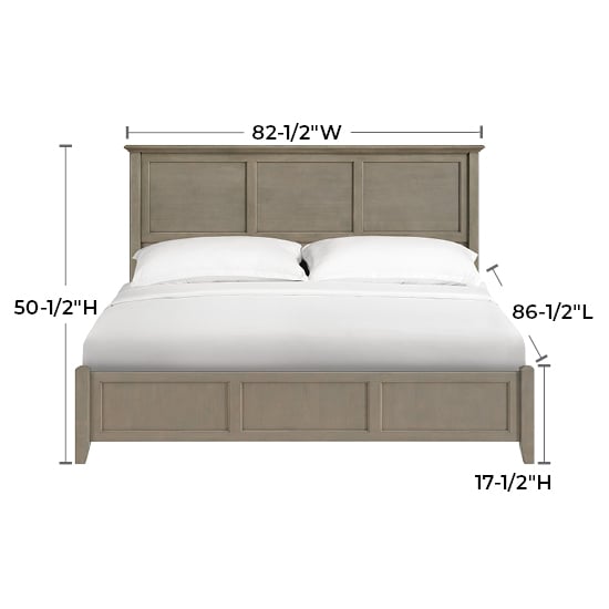Whittier Wood McKenzie King Panel Bed