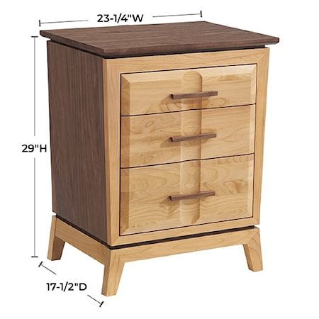 3-Drawer Nightstand