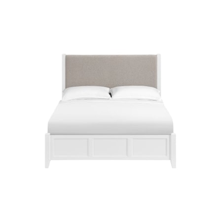 Queen Upholstered Panel Bed