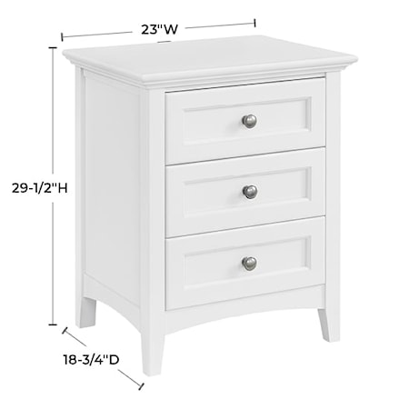 3-Drawer Nightstand