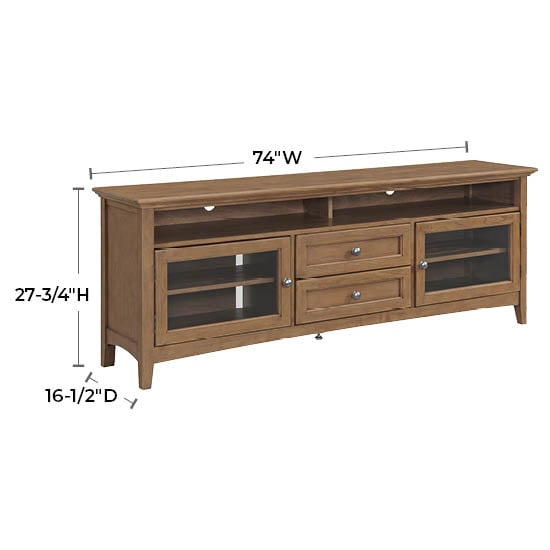 Whittier Wood McKenzie 74" Media Console