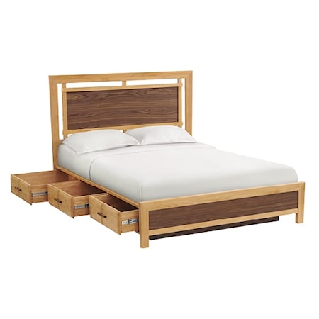 Queen Panel Storage Bed