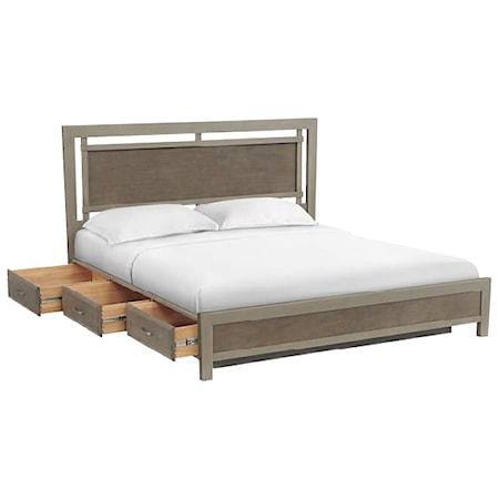 King Panel Storage Bed