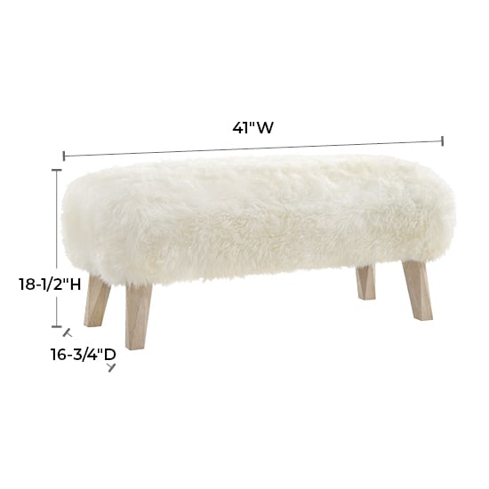 Sheepskin Bench