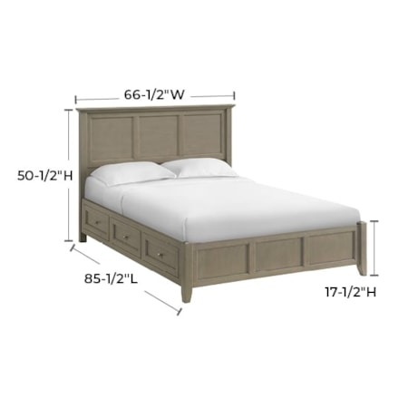 Queen Classic Storage Bed