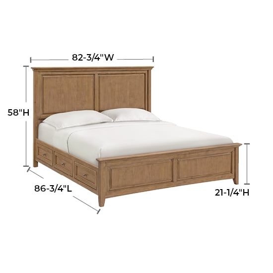 Whittier Wood McKenzie King Storage Bed