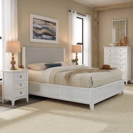 Queen Upholstered Panel Bed