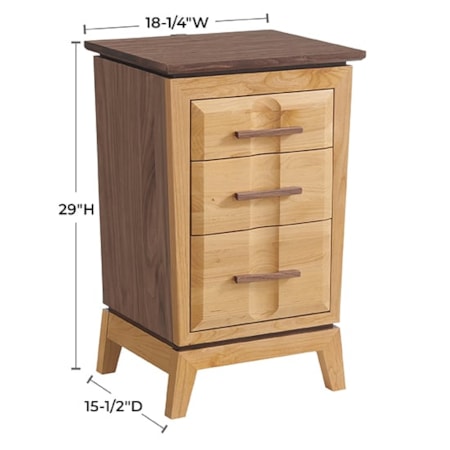 Small 3-Drawer Nightstand