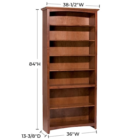 36&quot;W X 84&quot;H Bookcase