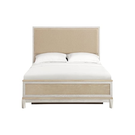 Queen Upholstered Panel Storage Bed