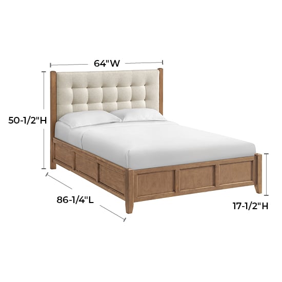 Whittier Wood McKenzie Customizable Queen Upholstered Panel Bed
