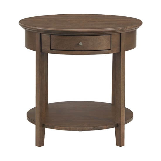1-Drawer Round End Table