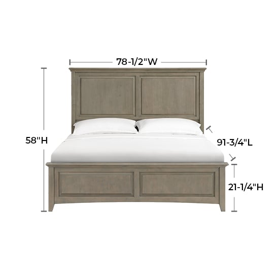 Whittier Wood McKenzie Cal-King Panel Bed