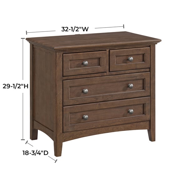 Whittier Wood McKenzie 4-Drawer Nightstand