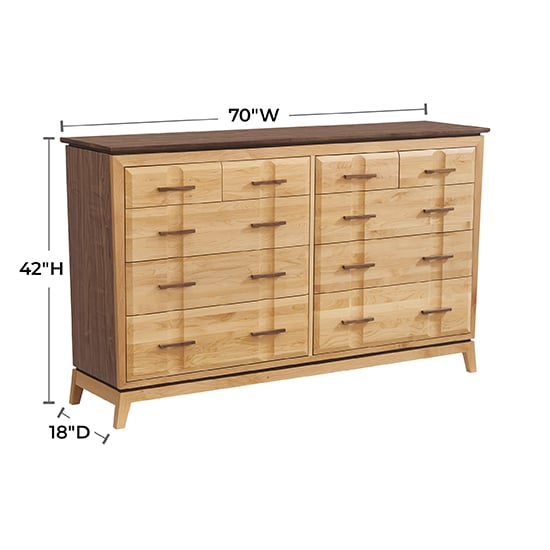 Whittier Wood Addison 70" Dresser