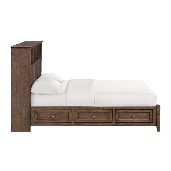 Whittier Wood McKenzie Queen Bookcase Storage Bed