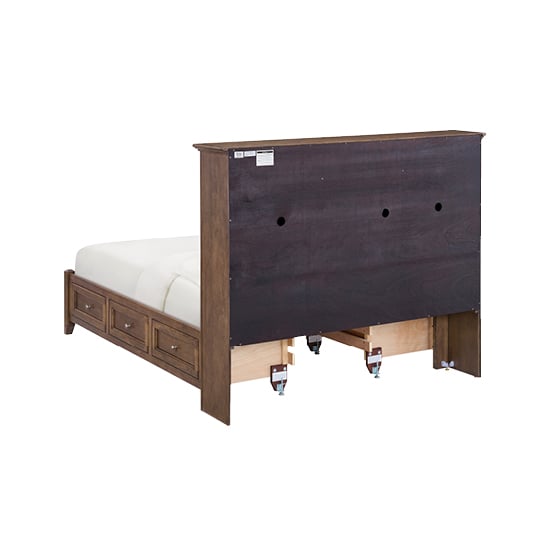 Whittier Wood McKenzie Queen Bookcase Storage Bed