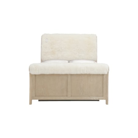 Queen Sheepskin Storage Bed