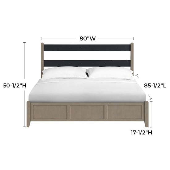 King Upholstered Panel Storage Bed