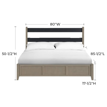 King Upholstered Panel Storage Bed