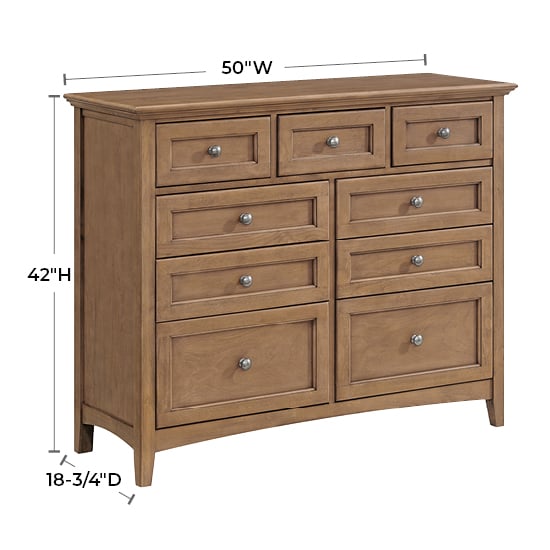 Whittier Wood McKenzie 9-Drawer Dresser