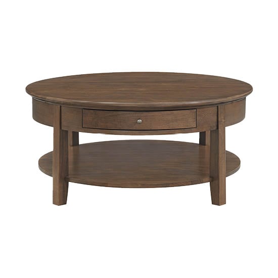 1-Drawer Round Cocktail Table