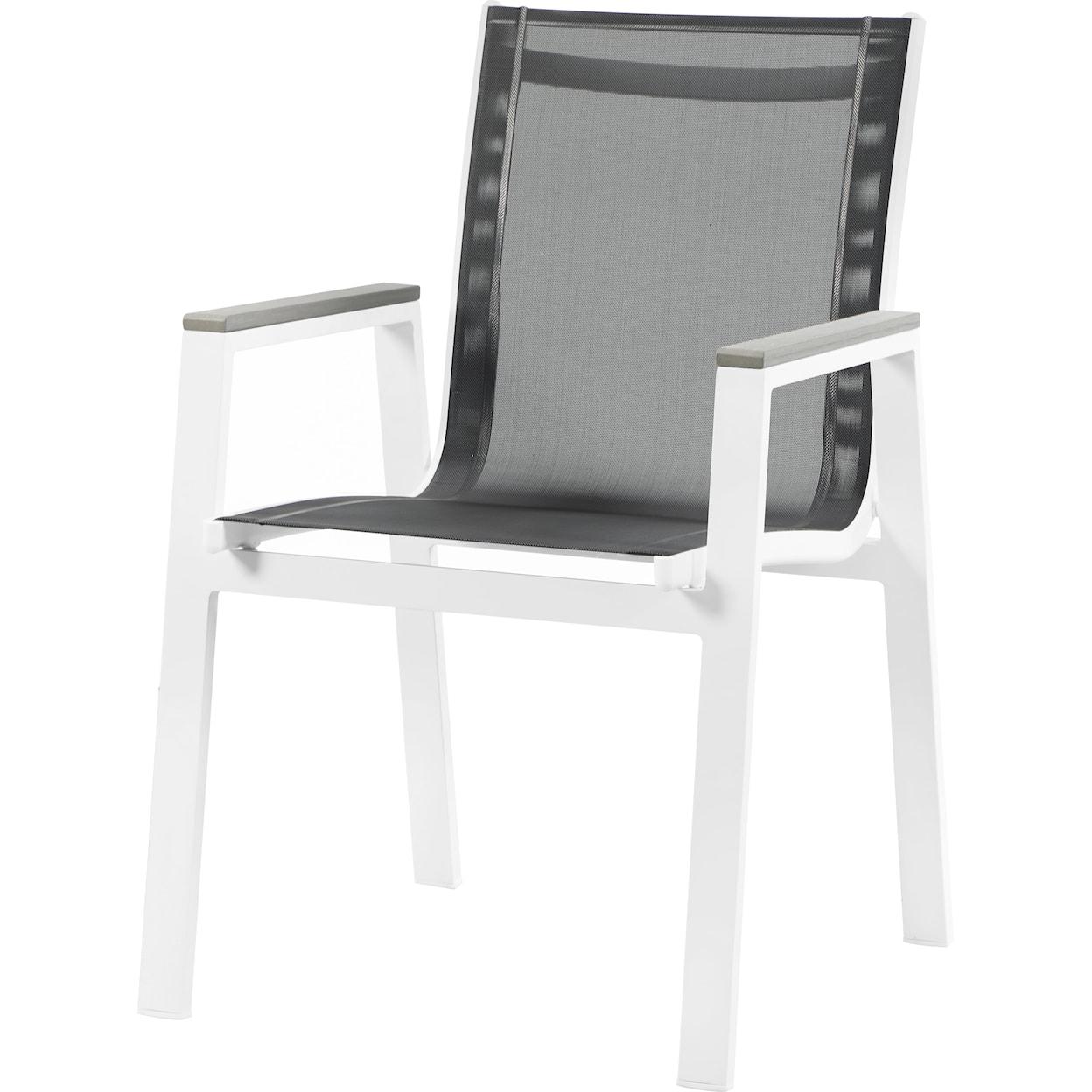 Meridian Furniture Nizuc Aluminum Mesh Dining Arm Chair