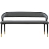 Meridian Furniture Destiny Upholstered Grey Faux Leather Bench