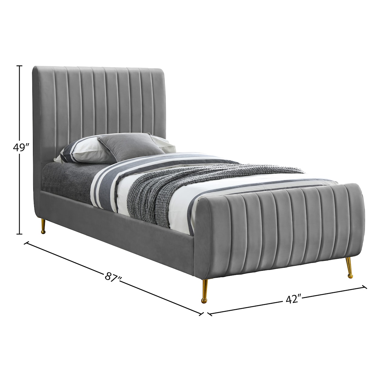 Meridian Furniture Zara Twin Bed