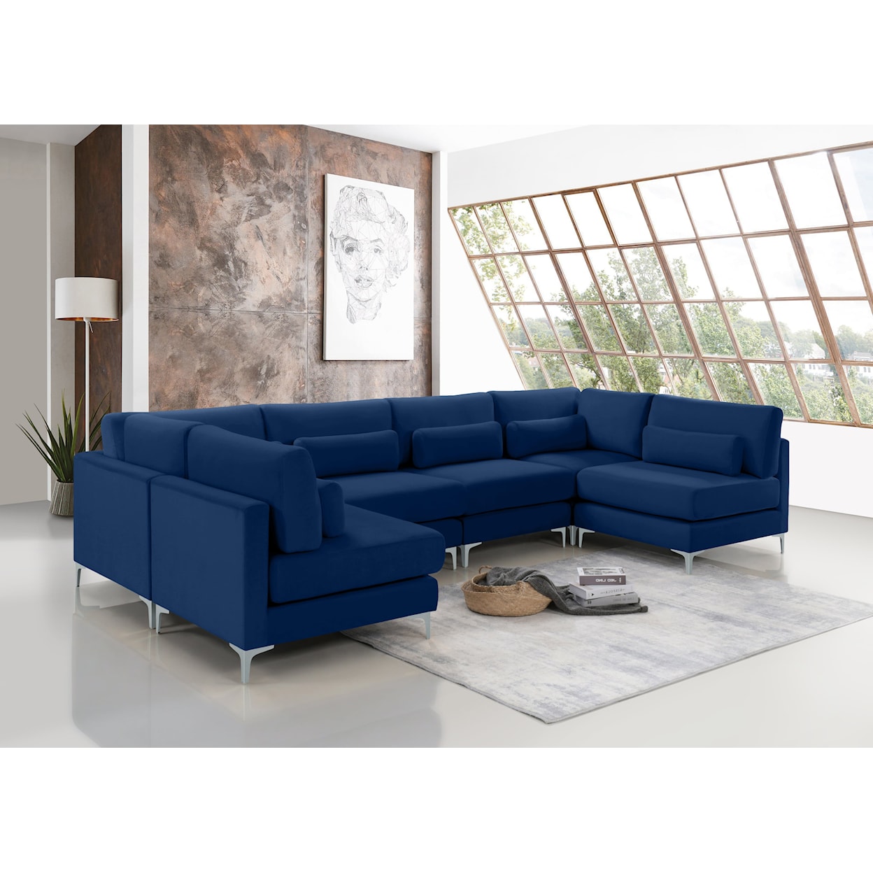 Meridian Furniture Julia Modular Sectional (6 Boxes)