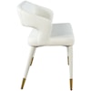 Meridian Furniture Destiny Upholstered White Faux Leather Bench