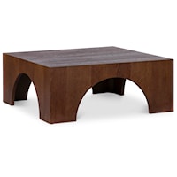 Contemporary Arched Coffee Table - Brown