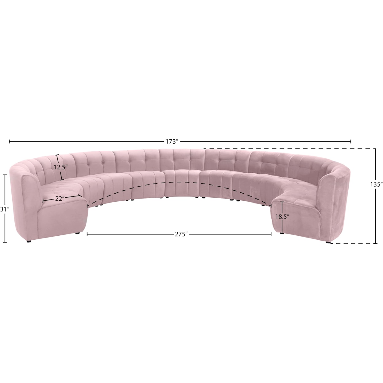 Meridian Furniture Limitless 11pc. Modular Sectional