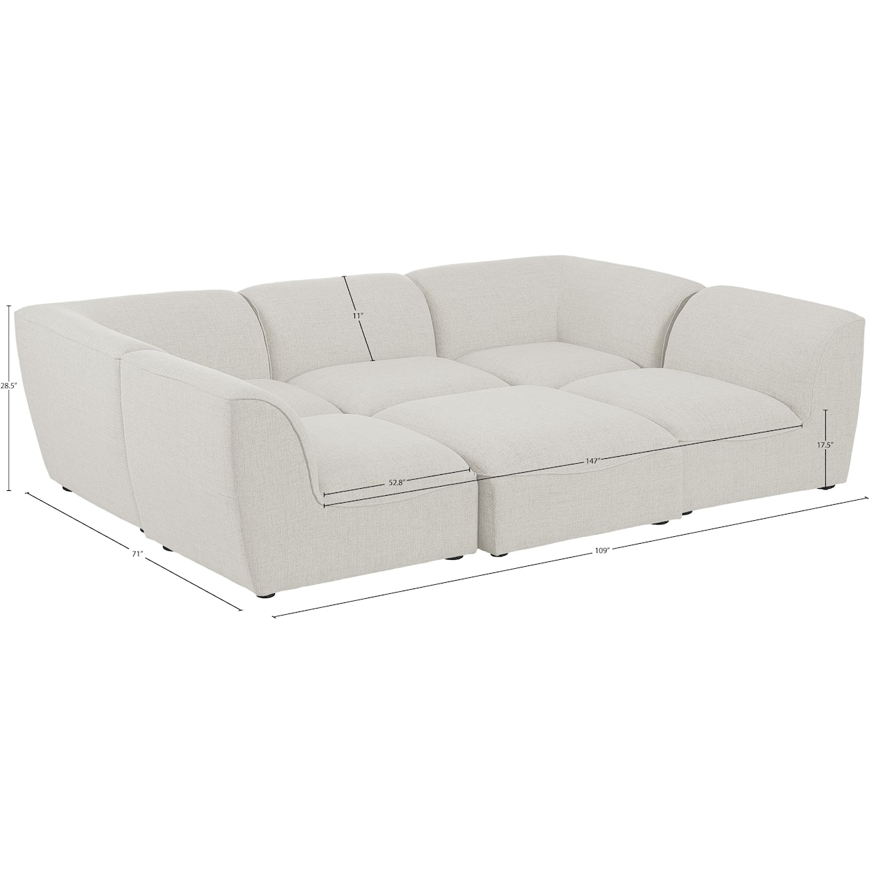 Meridian Furniture Miramar Modular Sectional