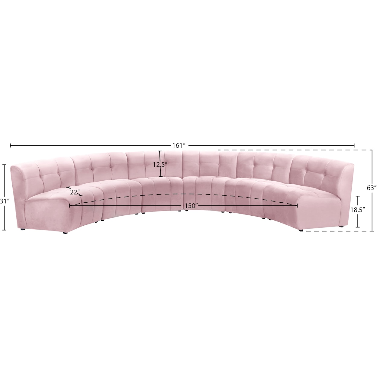 Meridian Furniture Limitless 6pc. Modular Sectional