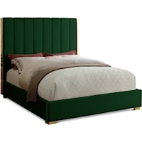 Becca Green Velvet King Bed