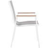 Meridian Furniture Nizuc Aluminum Mesh Dining Arm Chair